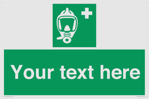 Custom sign safe condition Emergency escape breathing device